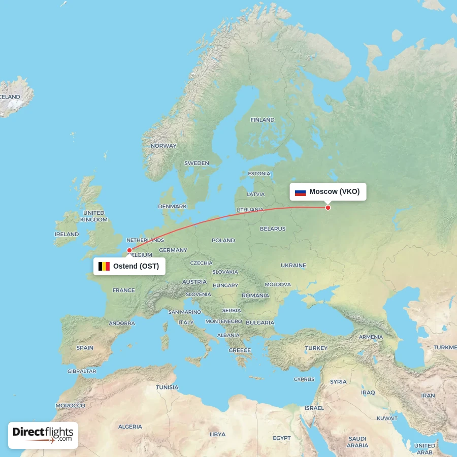 OST - VKO route map