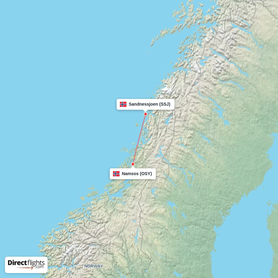 OSY - SSJ route map