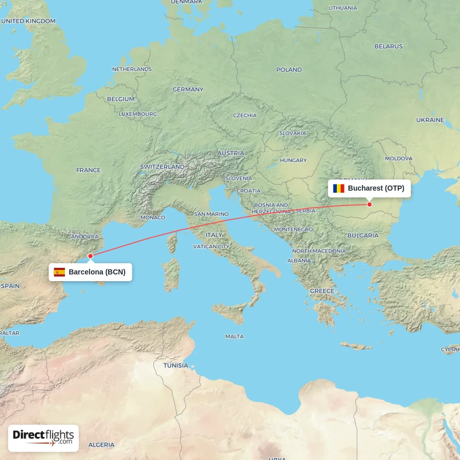 OTP - BCN route map