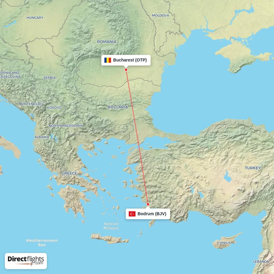 OTP - BJV route map