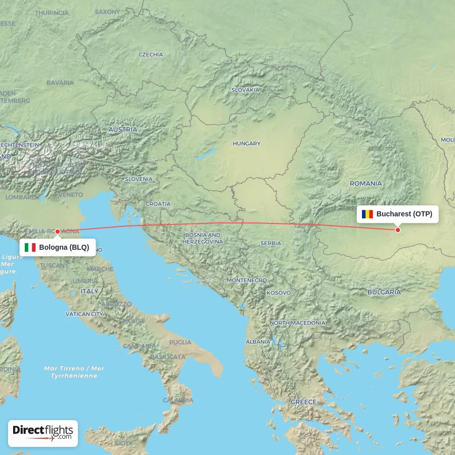 OTP - BLQ route map
