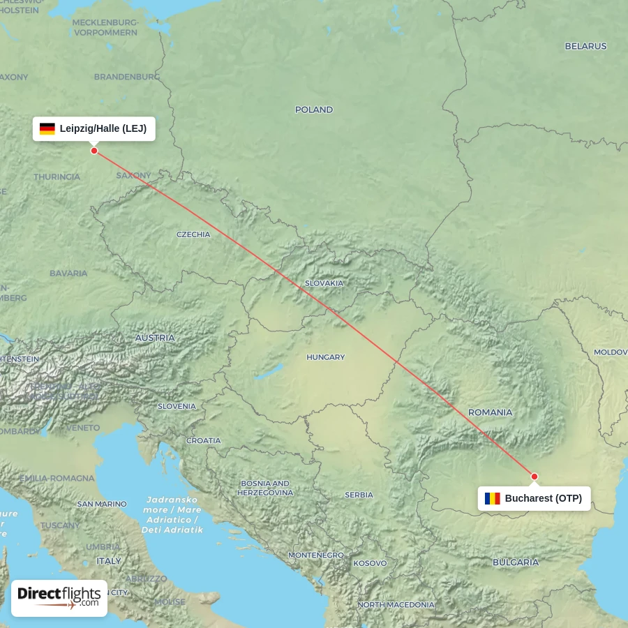 OTP - LEJ route map