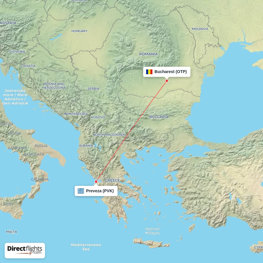 OTP - PVK route map