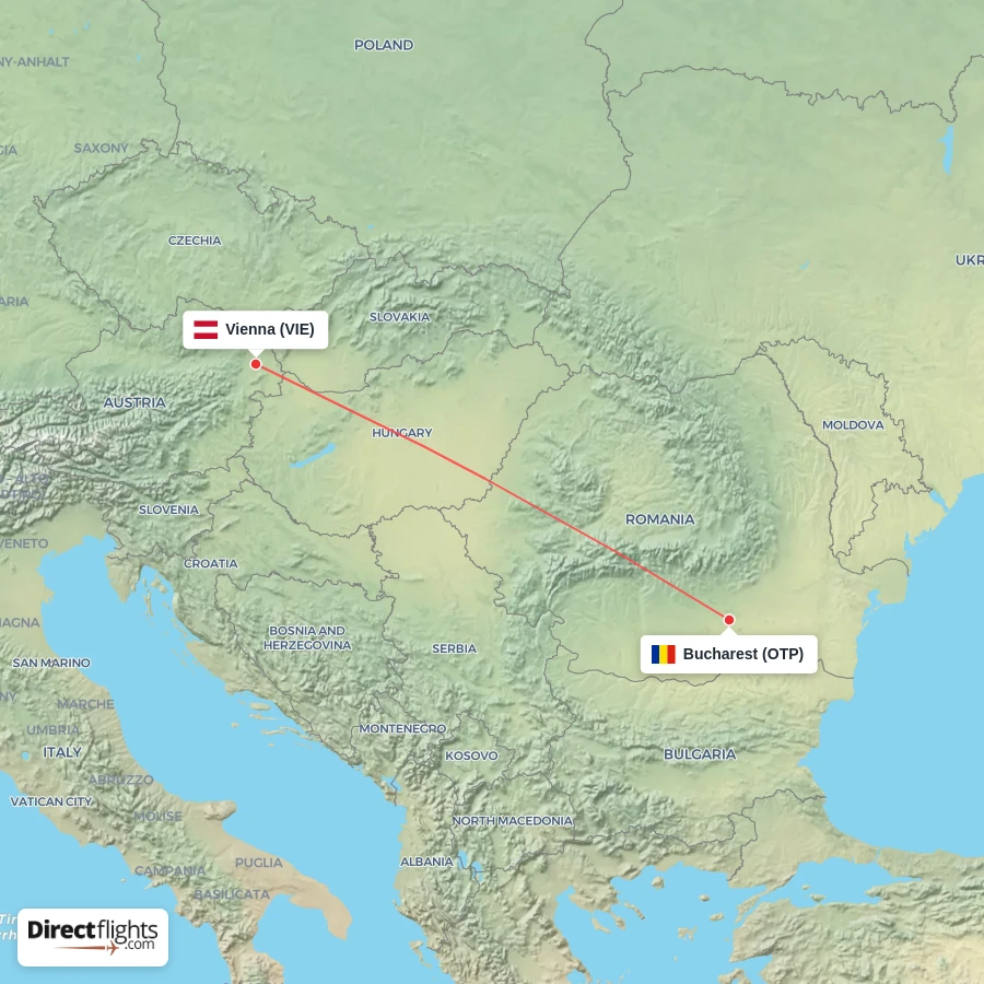 OTP - VIE route map