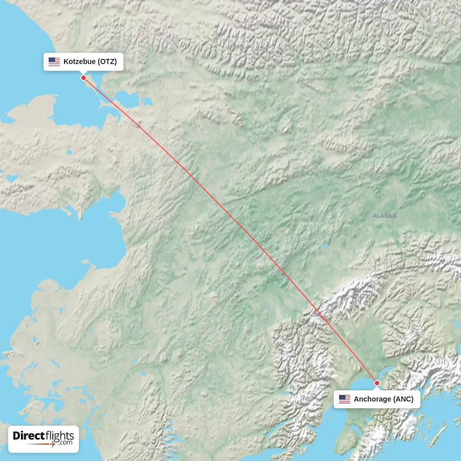 OTZ - ANC route map