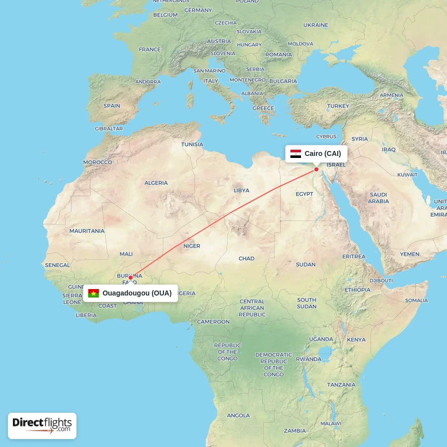 OUA - CAI route map