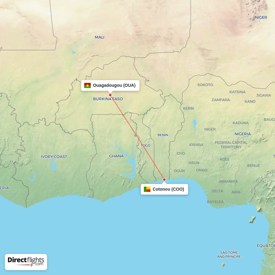OUA - COO route map