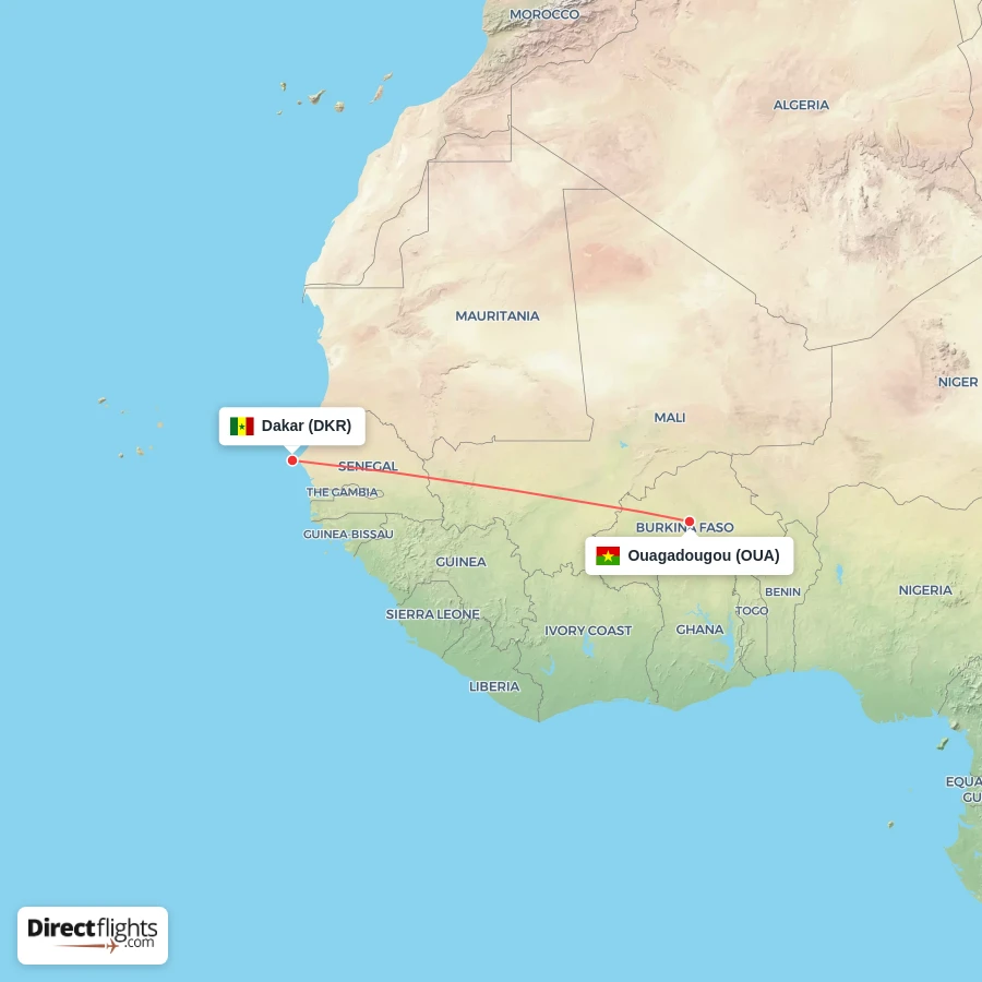 OUA - DKR route map