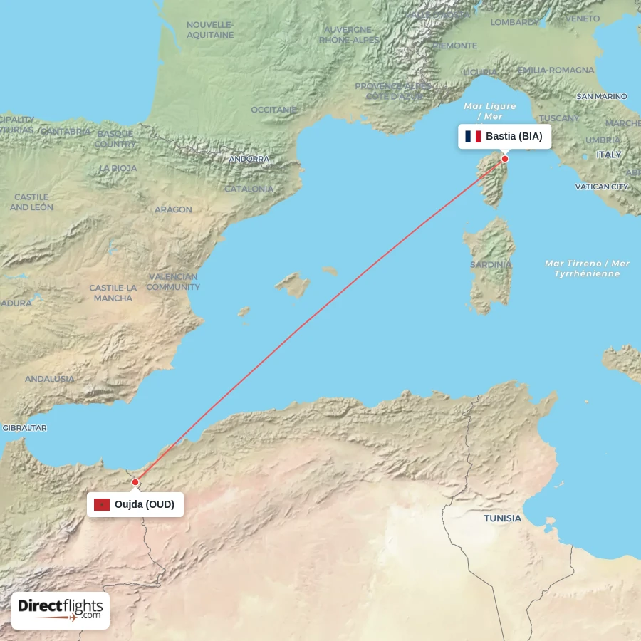 OUD - BIA route map