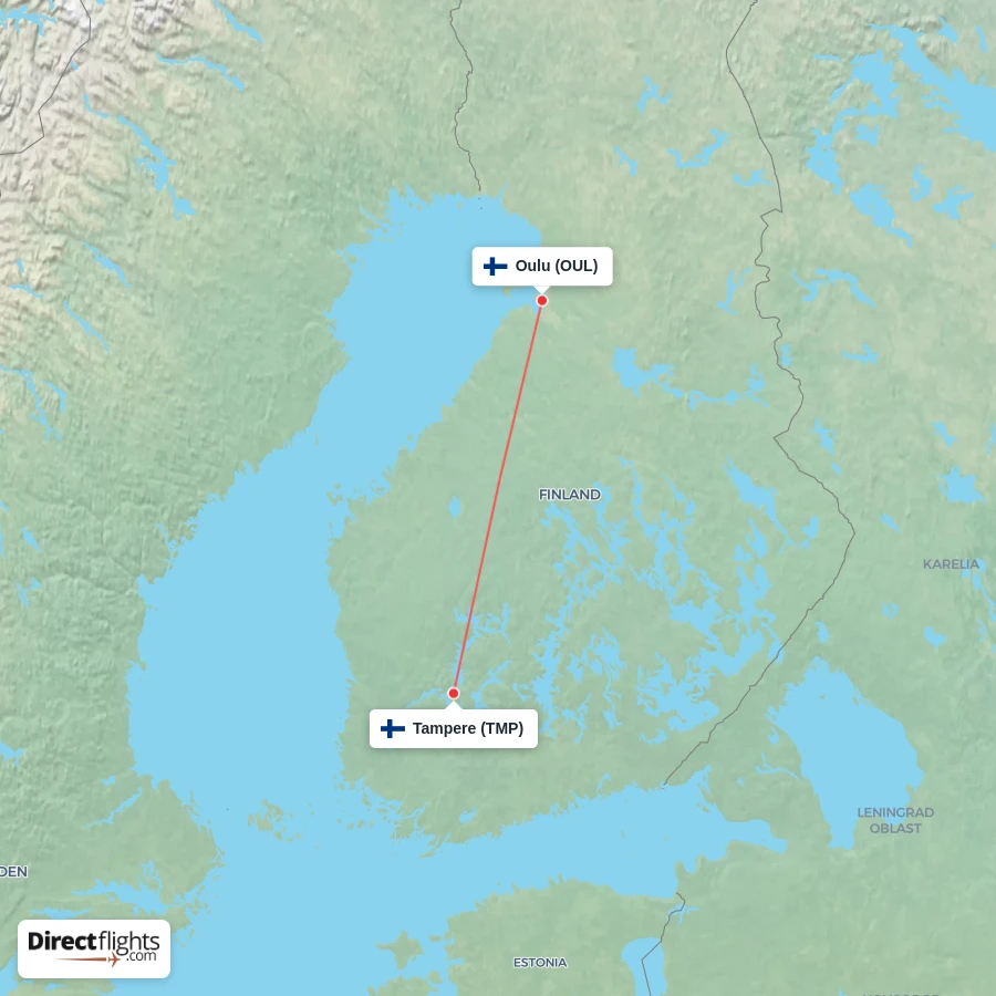 OUL - TMP route map
