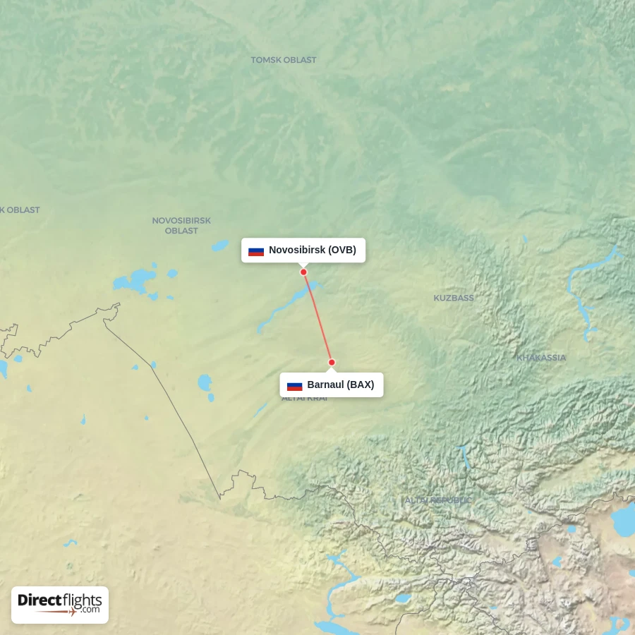 OVB - BAX route map