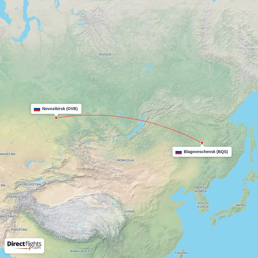 OVB - BQS route map