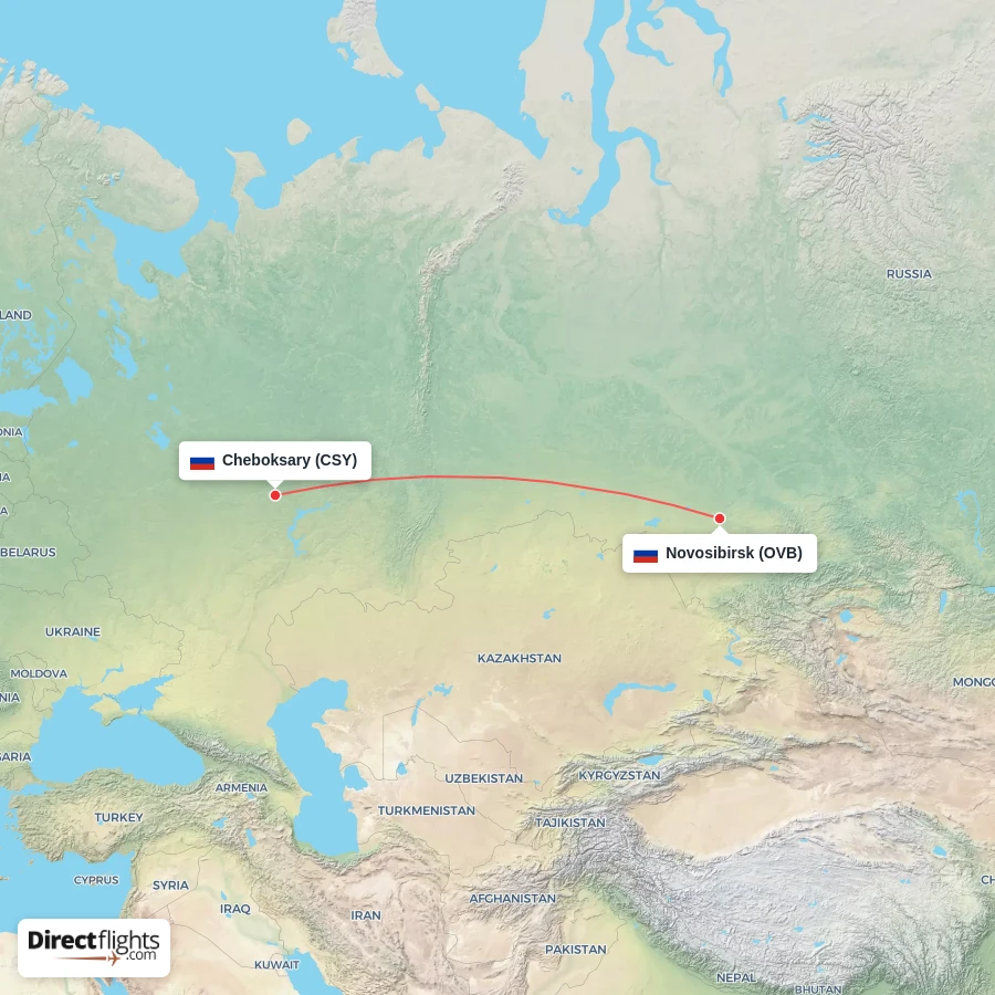 OVB - CSY route map