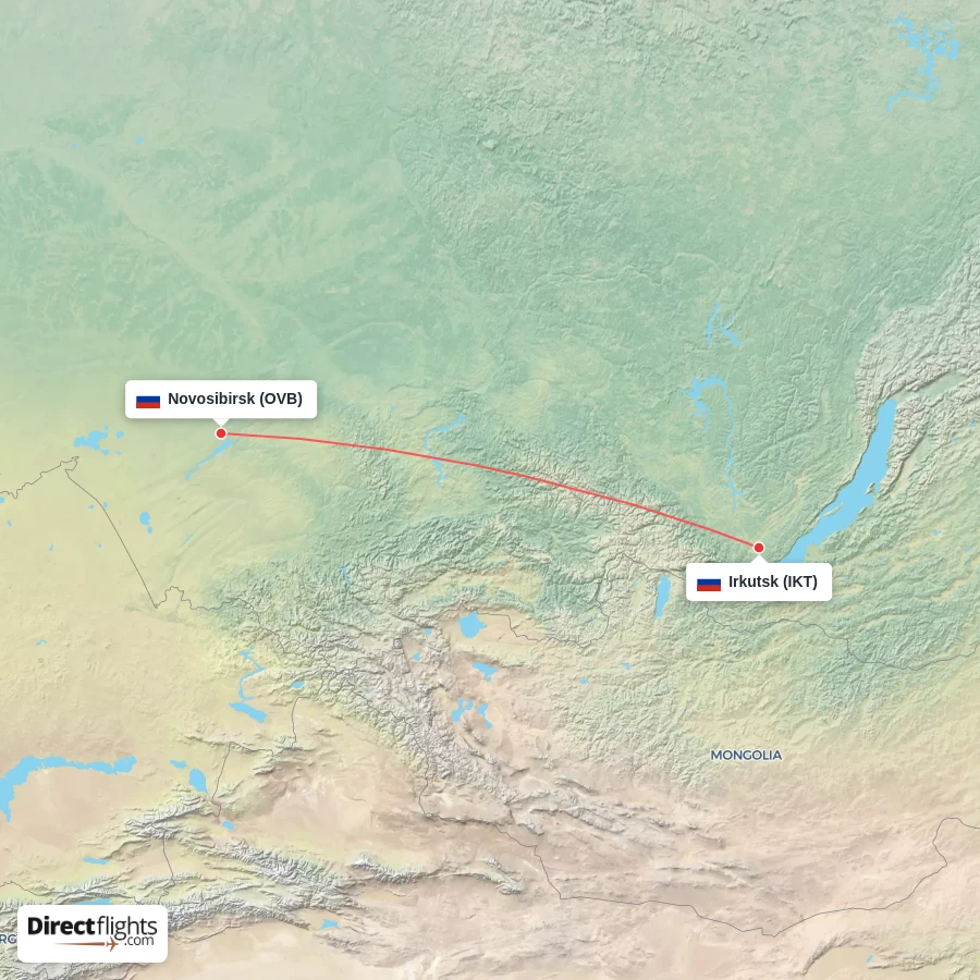 OVB - IKT route map
