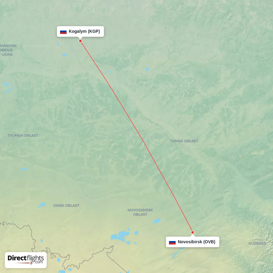 OVB - KGP route map