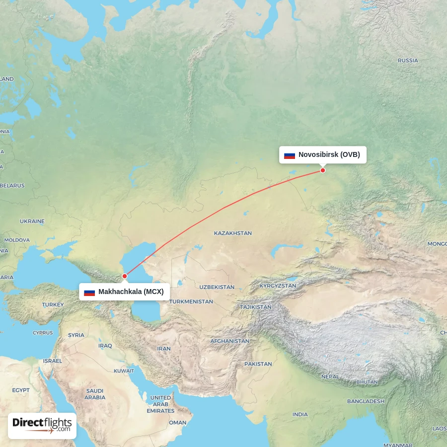 OVB - MCX route map