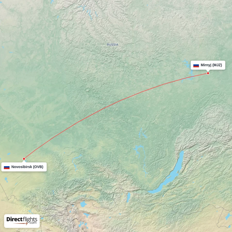 OVB - MJZ route map