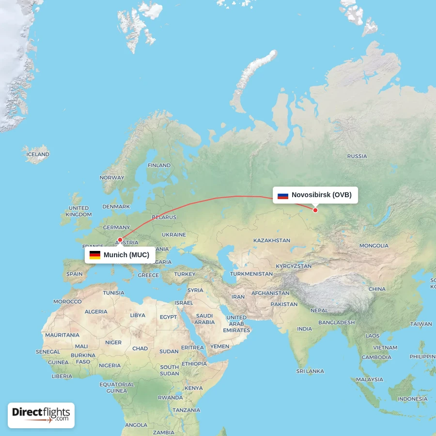 OVB - MUC route map