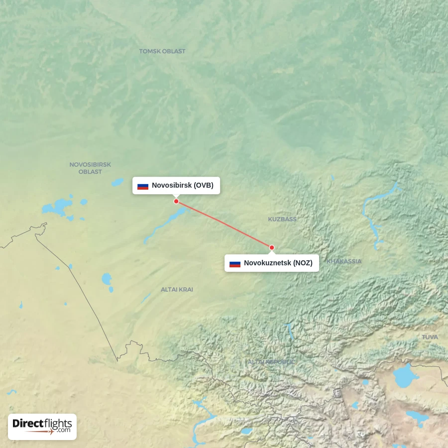 OVB - NOZ route map