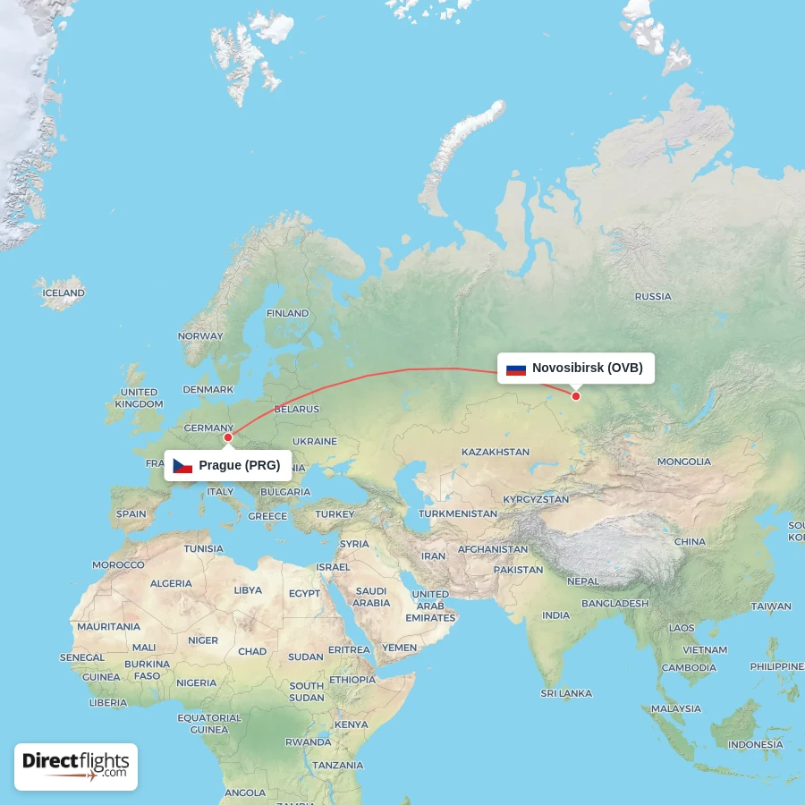 OVB - PRG route map