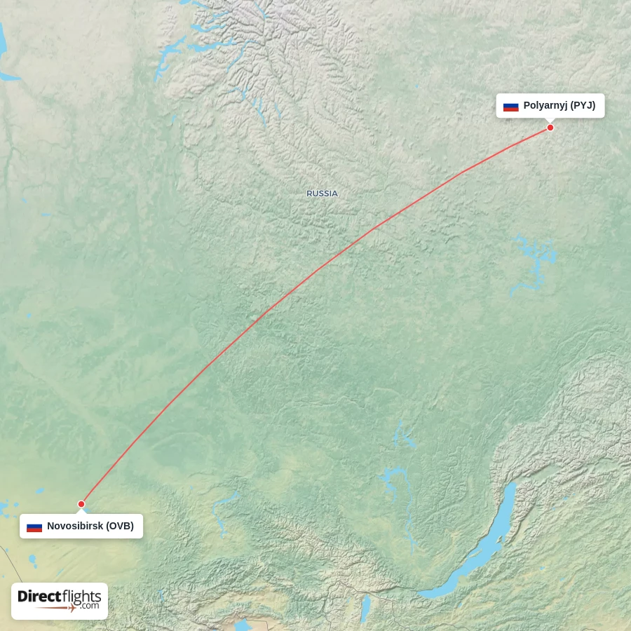OVB - PYJ route map