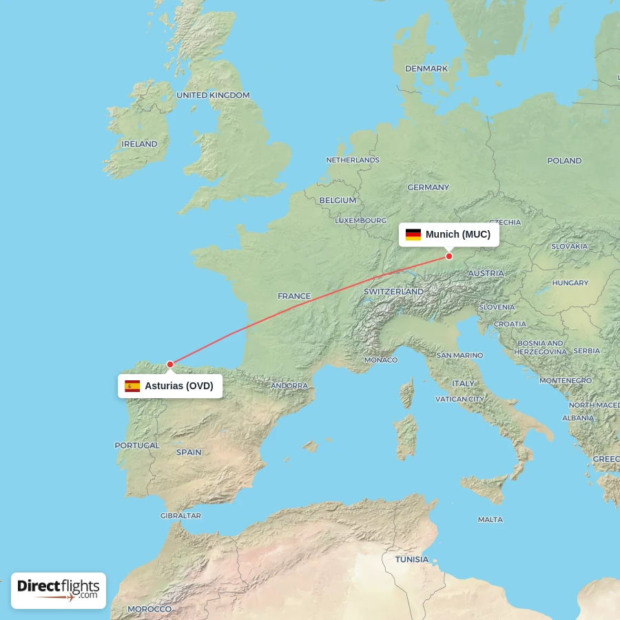 OVD - MUC route map