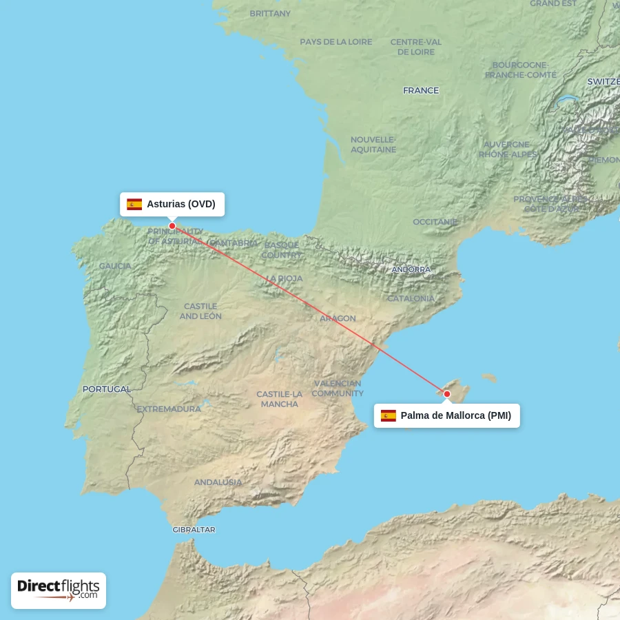 OVD - PMI route map
