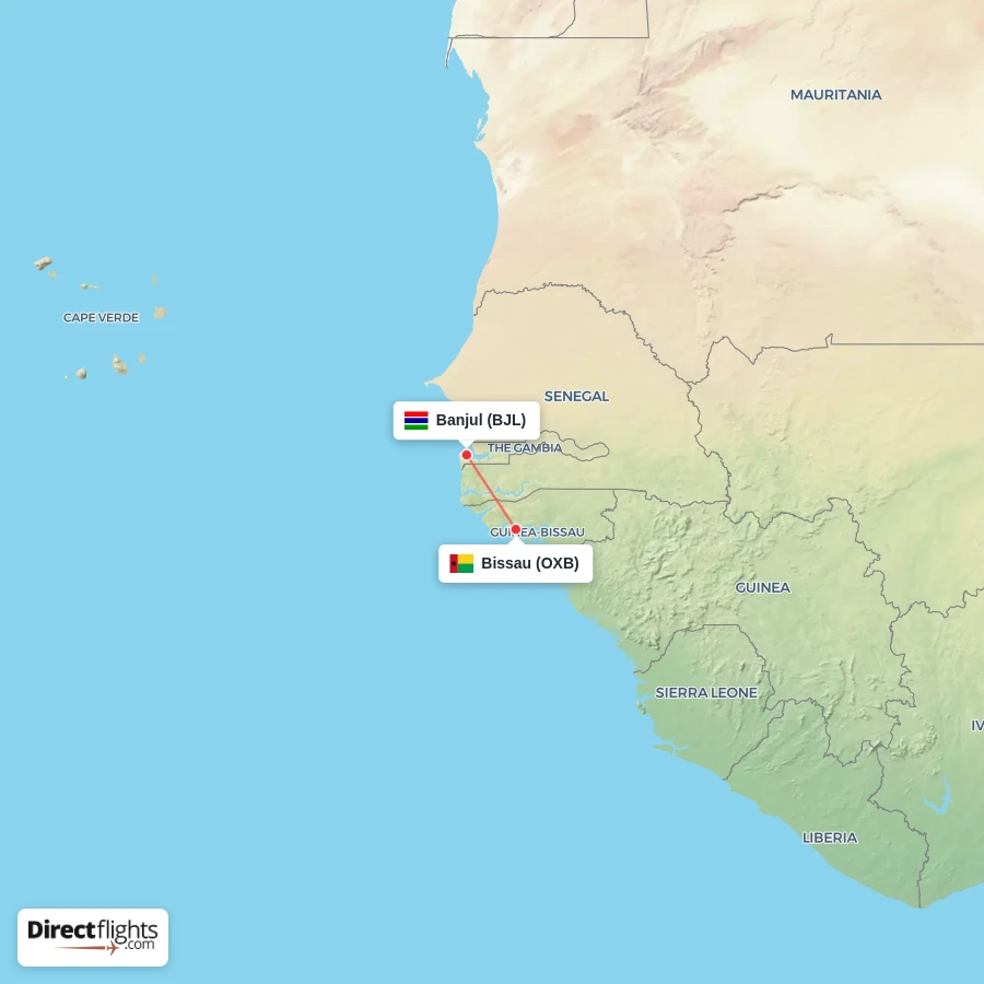 OXB - BJL route map