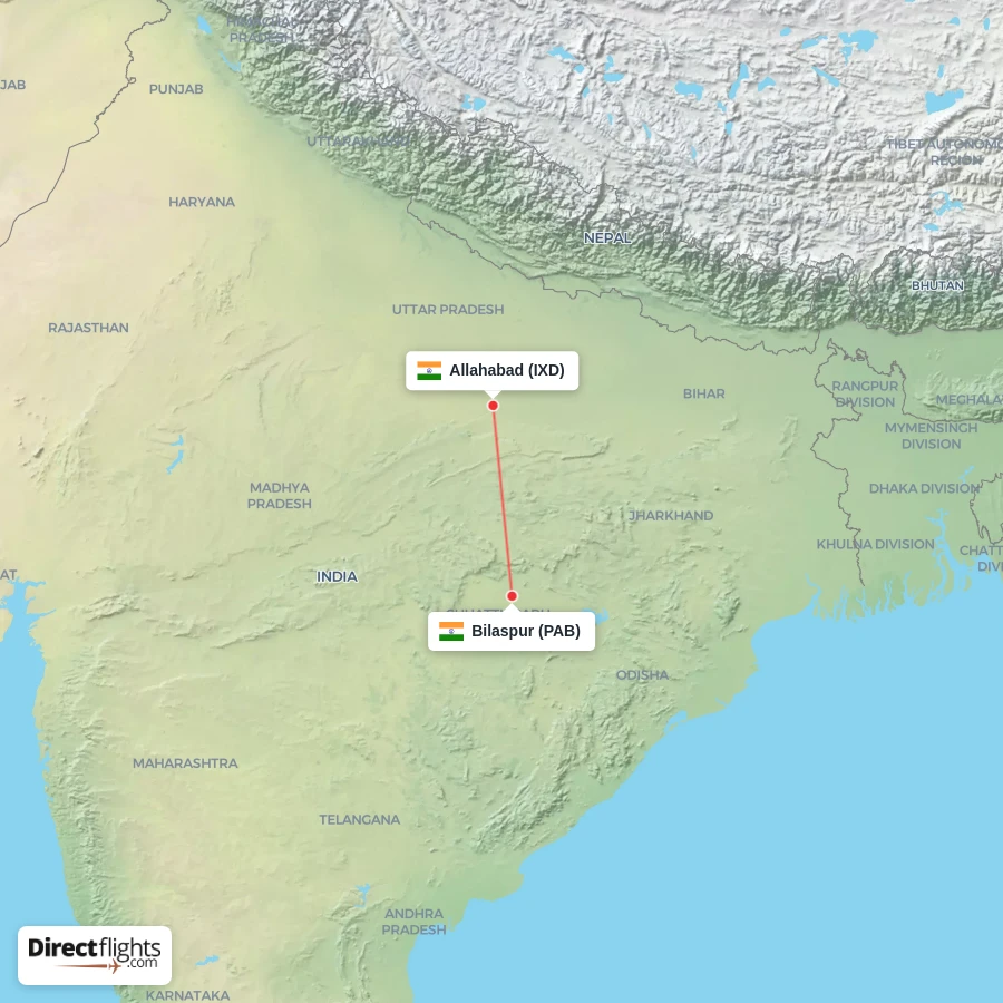 PAB - IXD route map