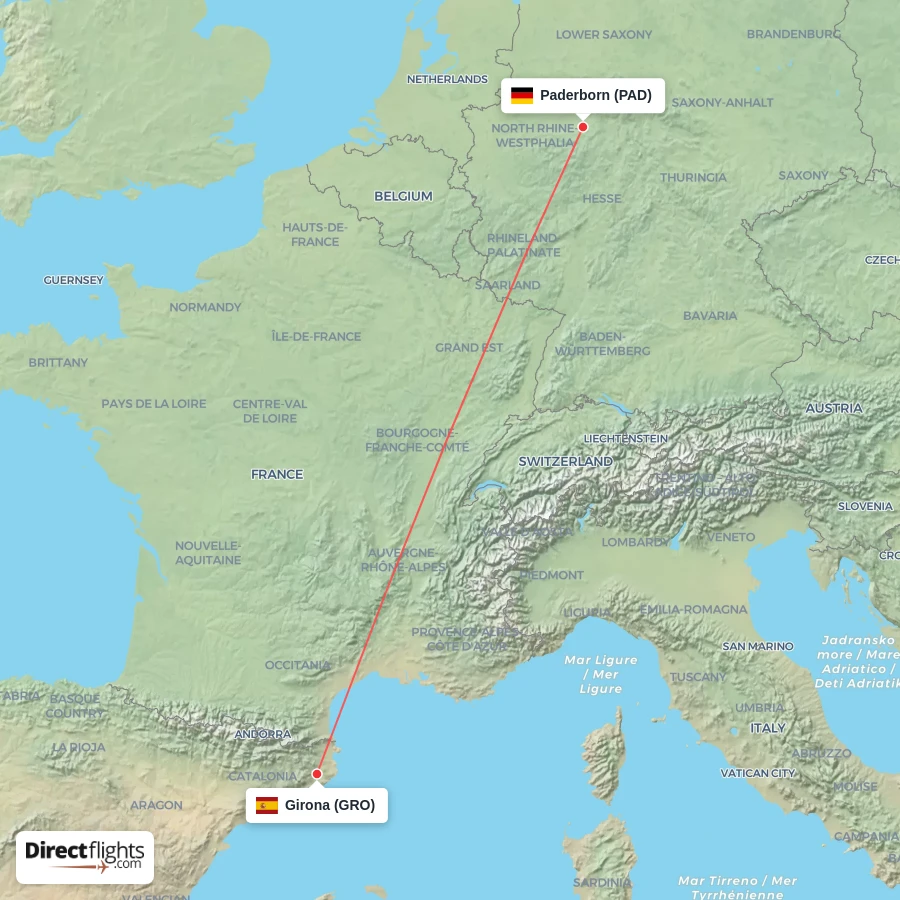 PAD - GRO route map