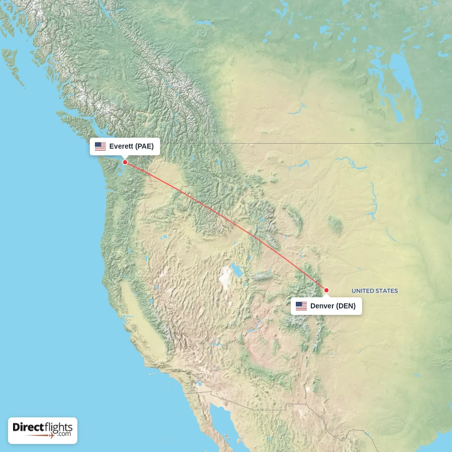 PAE - DEN route map