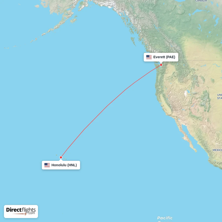PAE - HNL route map