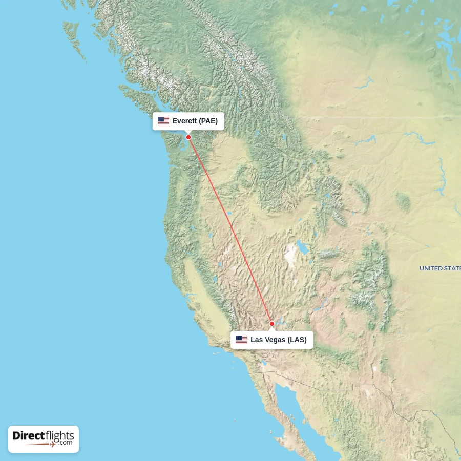 PAE - LAS route map