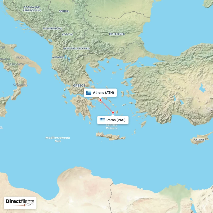 PAS - ATH route map