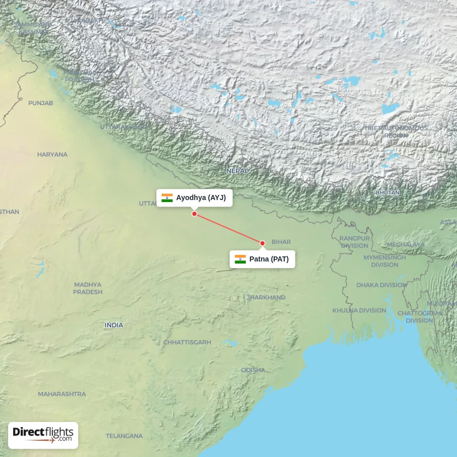 PAT - AYJ route map