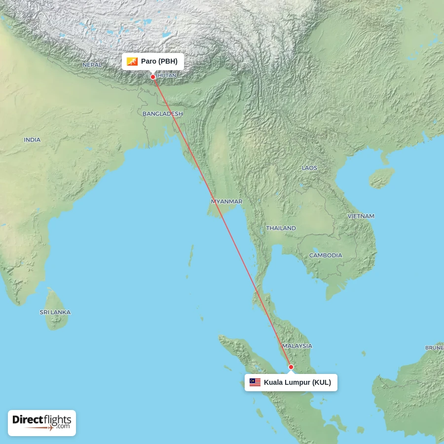 PBH - KUL route map