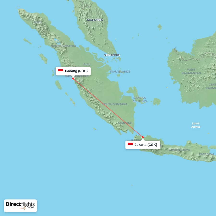 PDG - CGK route map