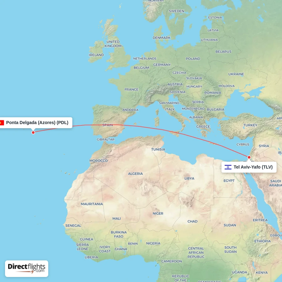 PDL - TLV route map