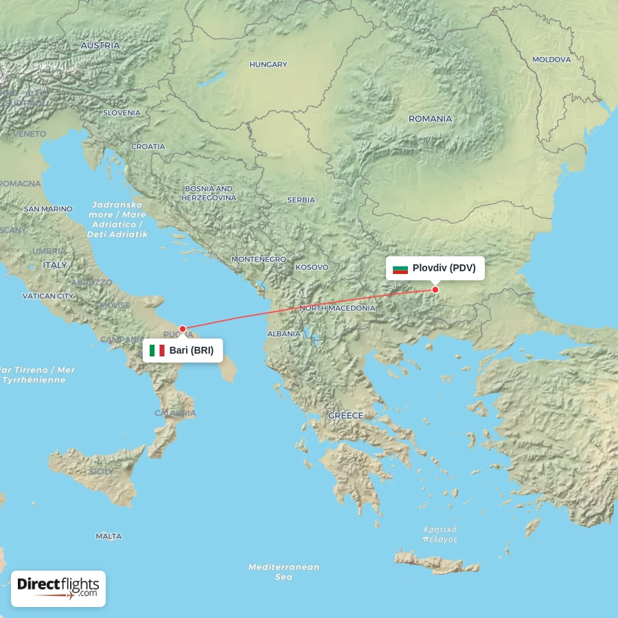PDV - BRI route map