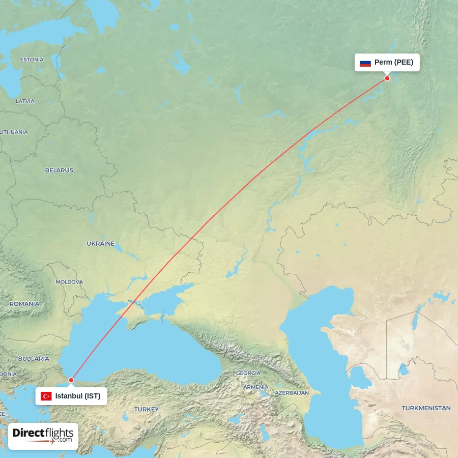 PEE - IST route map