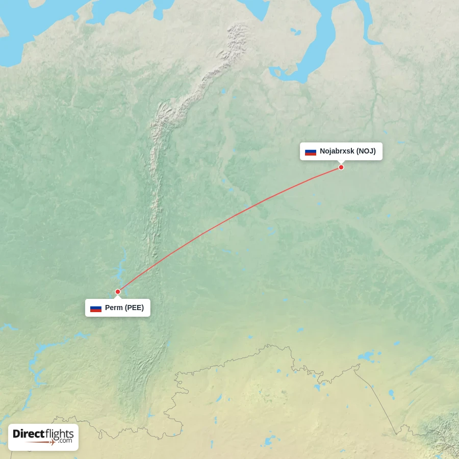 PEE - NOJ route map