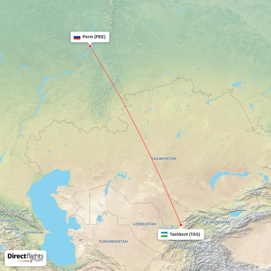 PEE - TAS route map