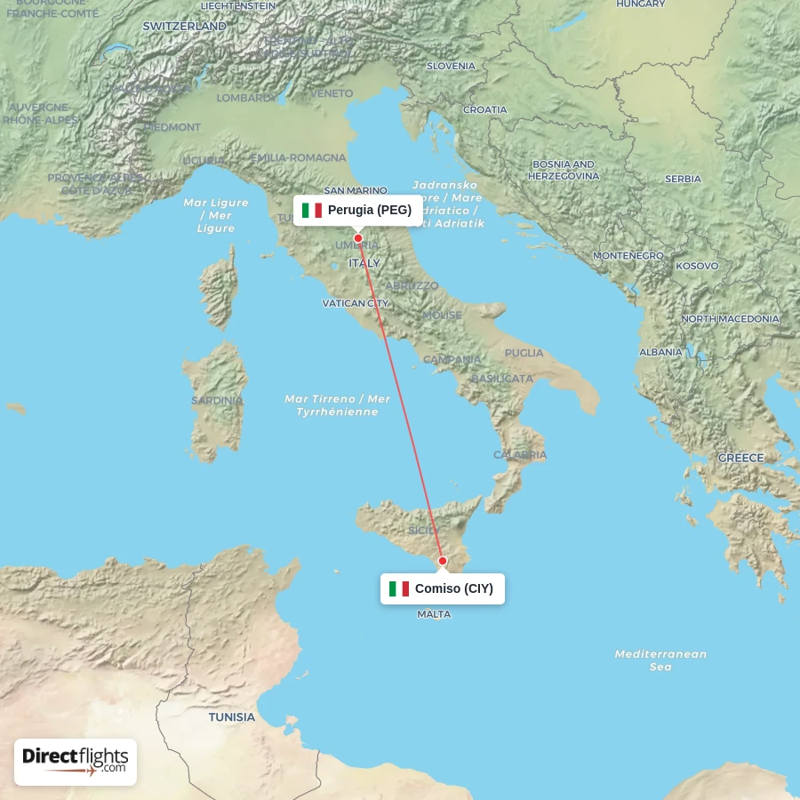 PEG - CIY route map