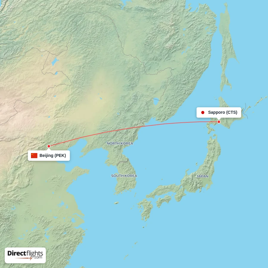 PEK - CTS route map
