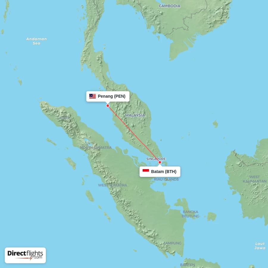 PEN - BTH route map