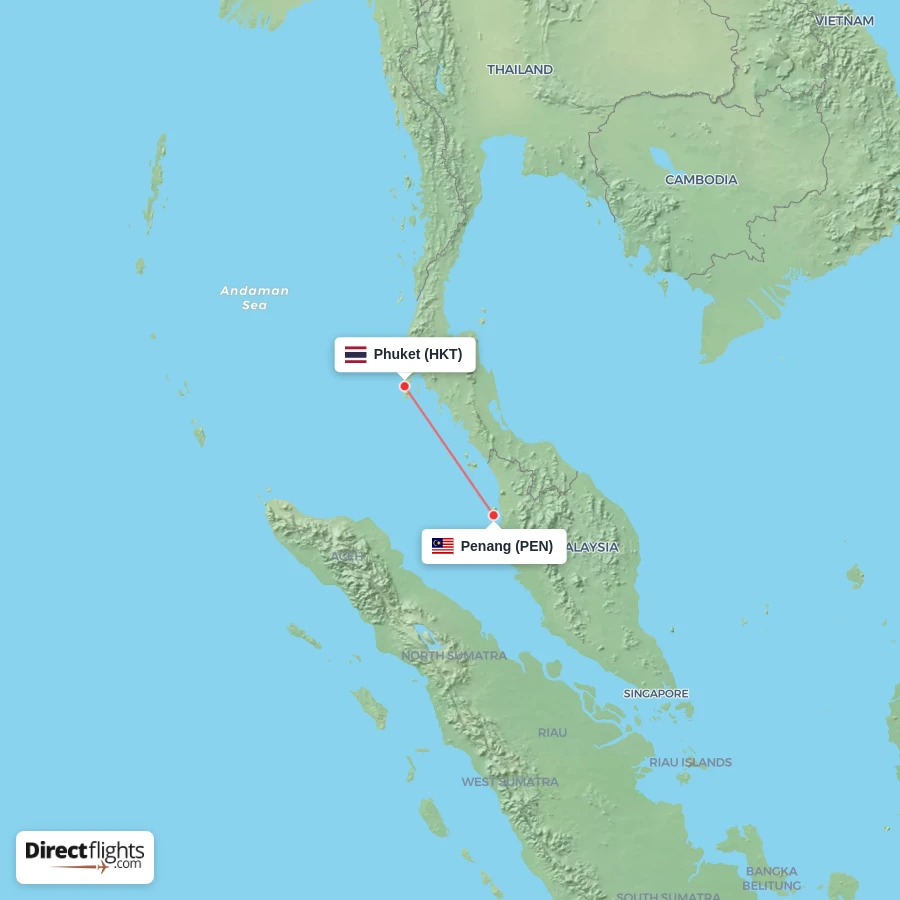 PEN - HKT route map