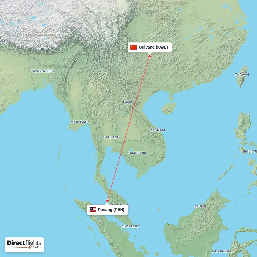 PEN - KWE route map