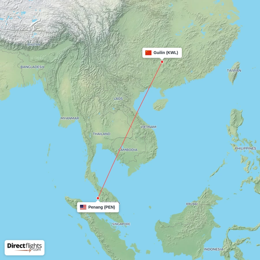 PEN - KWL route map