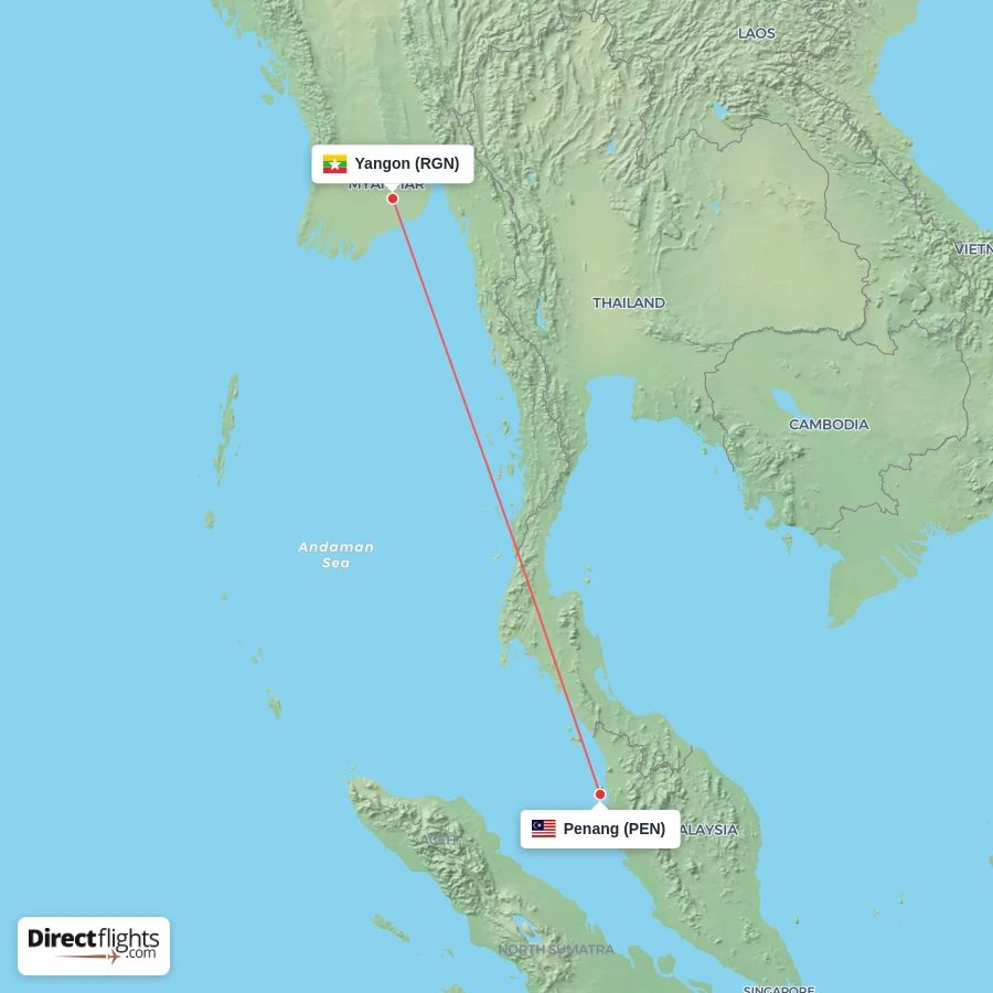 PEN - RGN route map