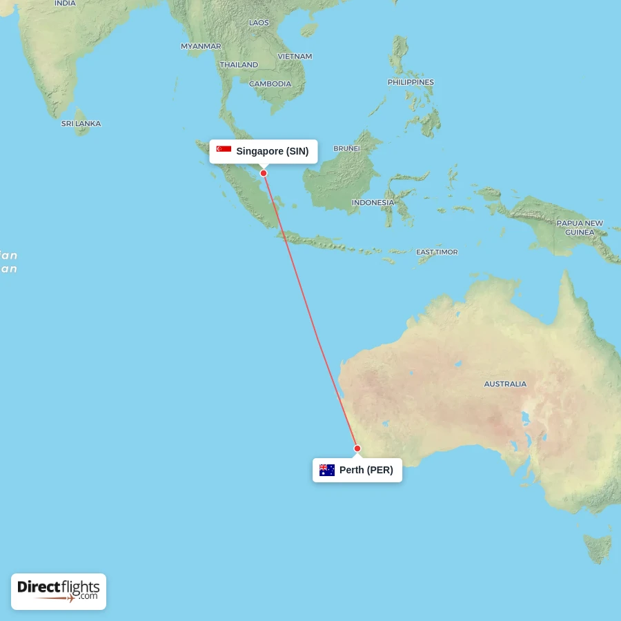 PER - SIN route map